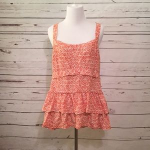 Banana Republic silk print top size M